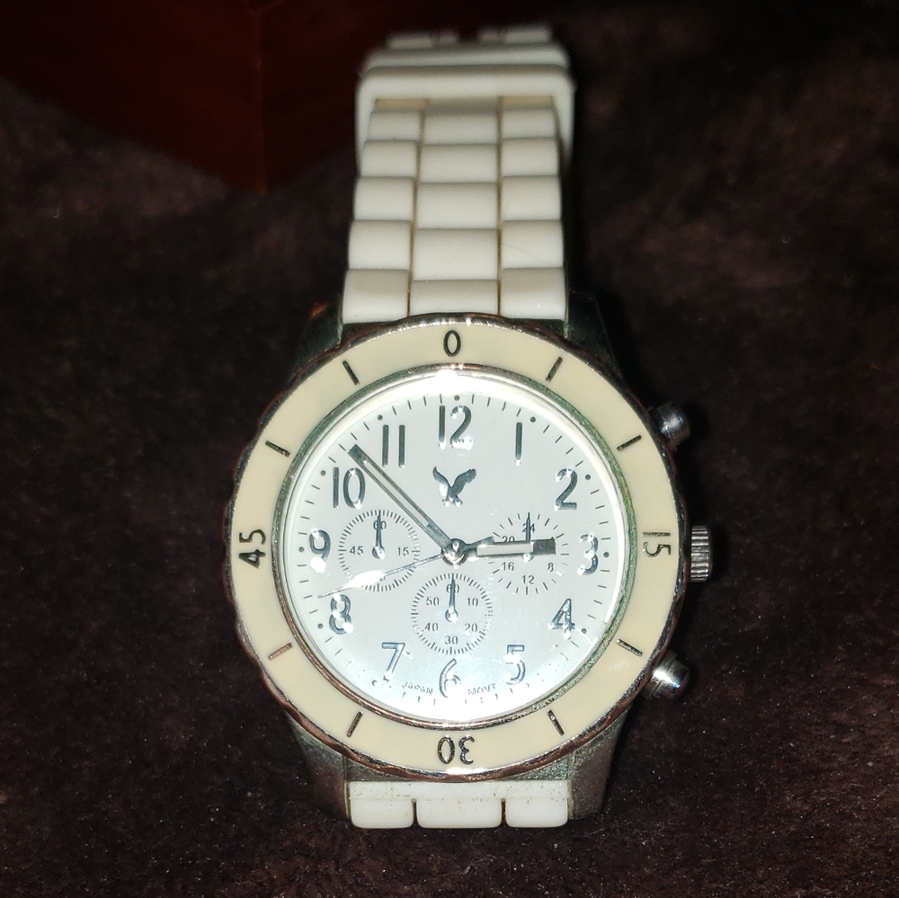 AE Woman's White Silicon watch